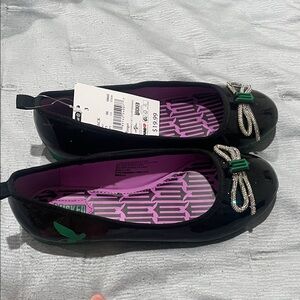 Wicked Target Black Dress Shoes with Silver Bow